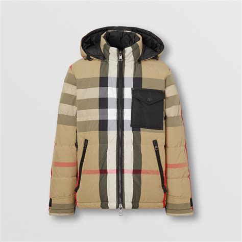 burberry men puffer jacket|reversible check nylon puffer jacket.